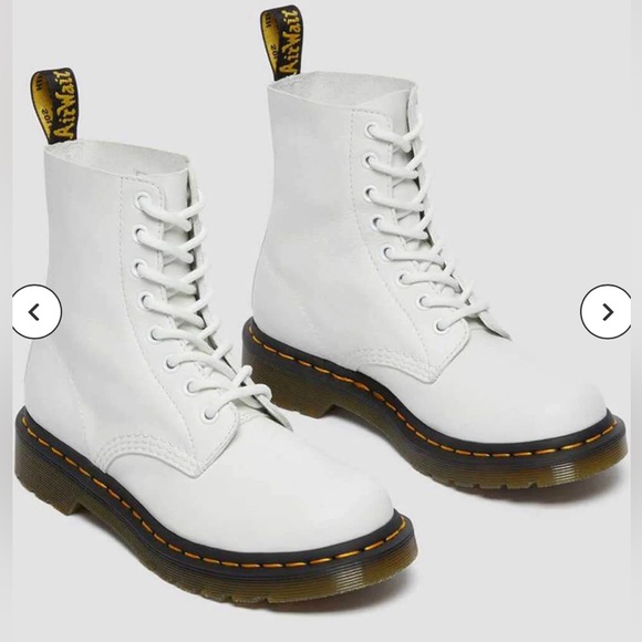 Dr. Martens 1460 Pascal Virginia Soft Leather Boots White US Woman 8, US… - Picture 2 of 14
